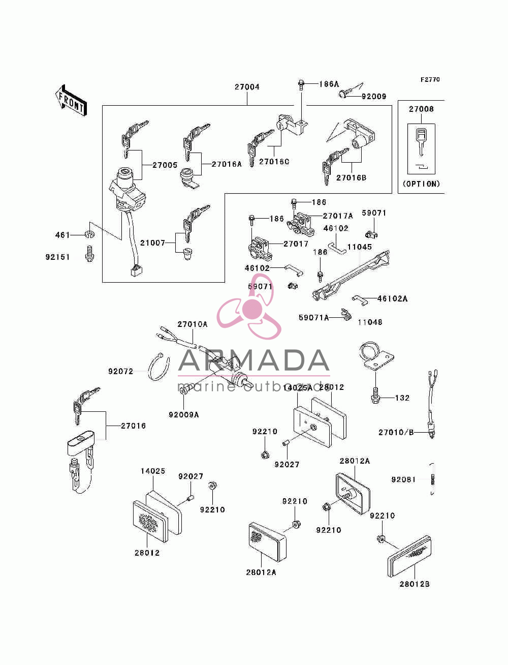 46102-1187 Rod, Seat Lock, Fr